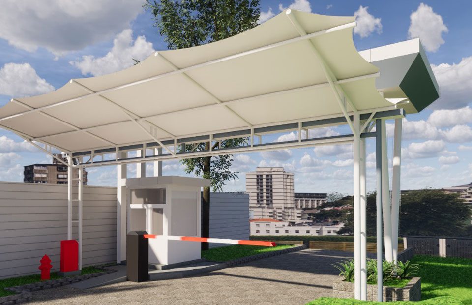 modern canopy, house exterior, patio design