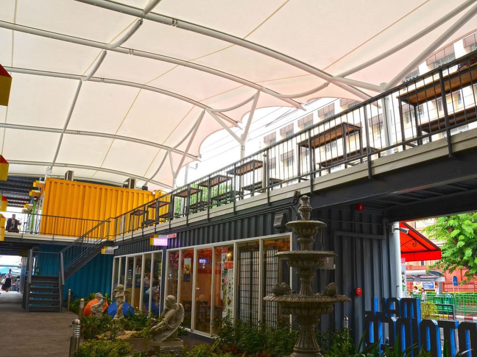 modern canopy, house exterior, patio design