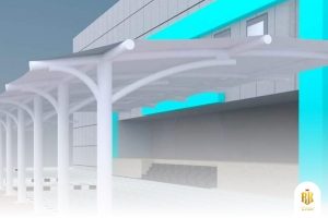 modern canopy, house exterior, patio design