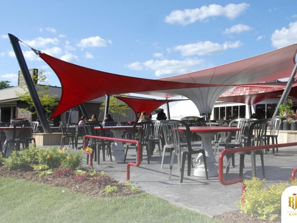 modern canopy, house exterior, patio design