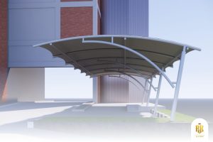 modern canopy, house exterior, patio design