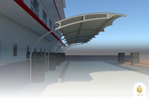 membrane canopy, rain protection, Bogor