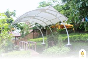 modern canopy, membrane structure, Melody Lake Gading Serpong