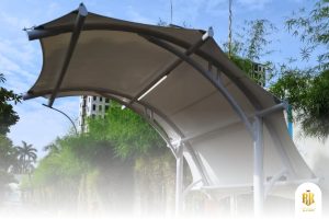 modern canopy, membrane structure, Melody Lake Gading Serpong