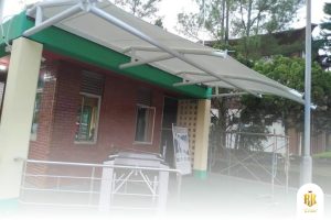 membrane canopy, modern architecture, depok
