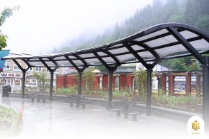 membrane canopy, modern architecture, depok