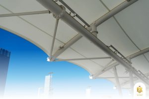membrane canopy, modern architecture, depok