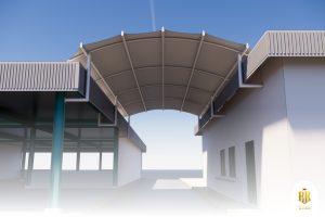 modern canopy, membrane structure, serpong