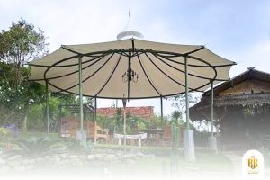 modern canopy, membrane structure, Melody Lake Gading Serpong