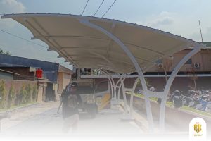 modern canopy, membrane structure, Melody Lake Gading Serpong