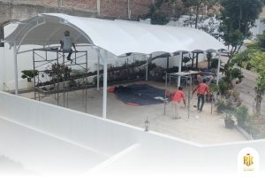 carport, membrane canopy, serpong