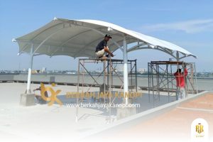 modern canopy, membrane structure, Melody Lake Gading Serpong