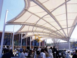 modern canopy, membrane structure, Melody Lake Gading Serpong
