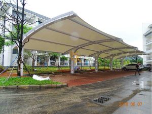 modern canopy, membrane structure, Melody Lake Gading Serpong