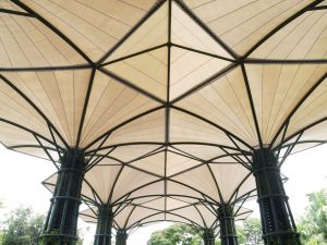 modern canopy, membrane structure, Melody Lake Gading Serpong
