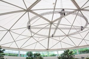 modern canopy, membrane structure, Melody Lake Gading Serpong