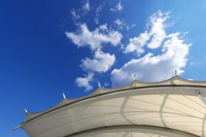 membrane canopy, modern architecture, depok