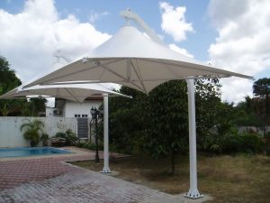 modern canopy, membrane structure, Melody Lake Gading Serpong
