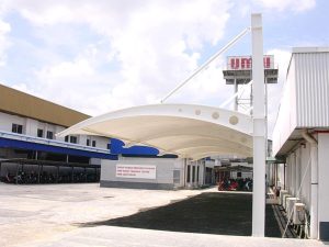 modern canopy, membrane structure, Melody Lake Gading Serpong