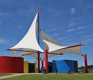 modern canopy, membrane structure, Melody Lake Gading Serpong