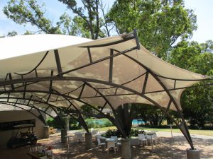 modern canopy, membrane structure, Melody Lake Gading Serpong