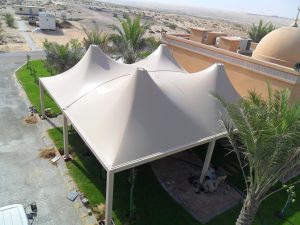 modern canopy, membrane structure, Melody Lake Gading Serpong