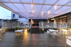 membrane canopy, modern architecture, depok