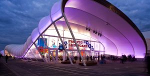 membrane canopy, modern architecture, depok