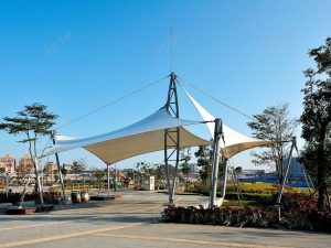 modern canopy, membrane structure, Melody Lake Gading Serpong