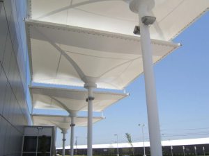 modern canopy, membrane structure, Melody Lake Gading Serpong