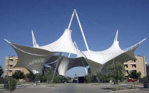 modern canopy, membrane structure, Melody Lake Gading Serpong