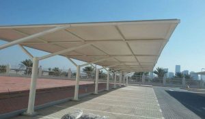 membrane canopy, modern architecture, depok