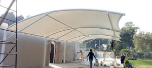 modern canopy, membrane structure, Melody Lake Gading Serpong