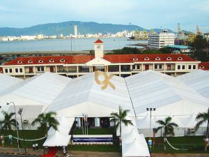 modern canopy, membrane structure, Melody Lake Gading Serpong