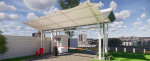 modern canopy, membrane structure, serpong